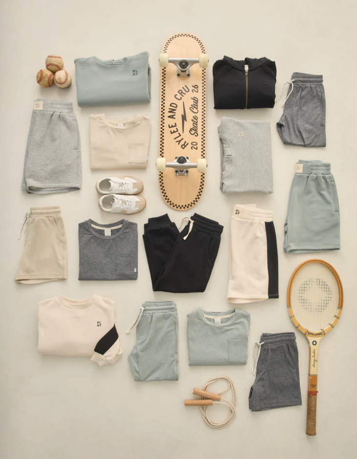Rylee + Cru Boxing Short - Heathered Grey