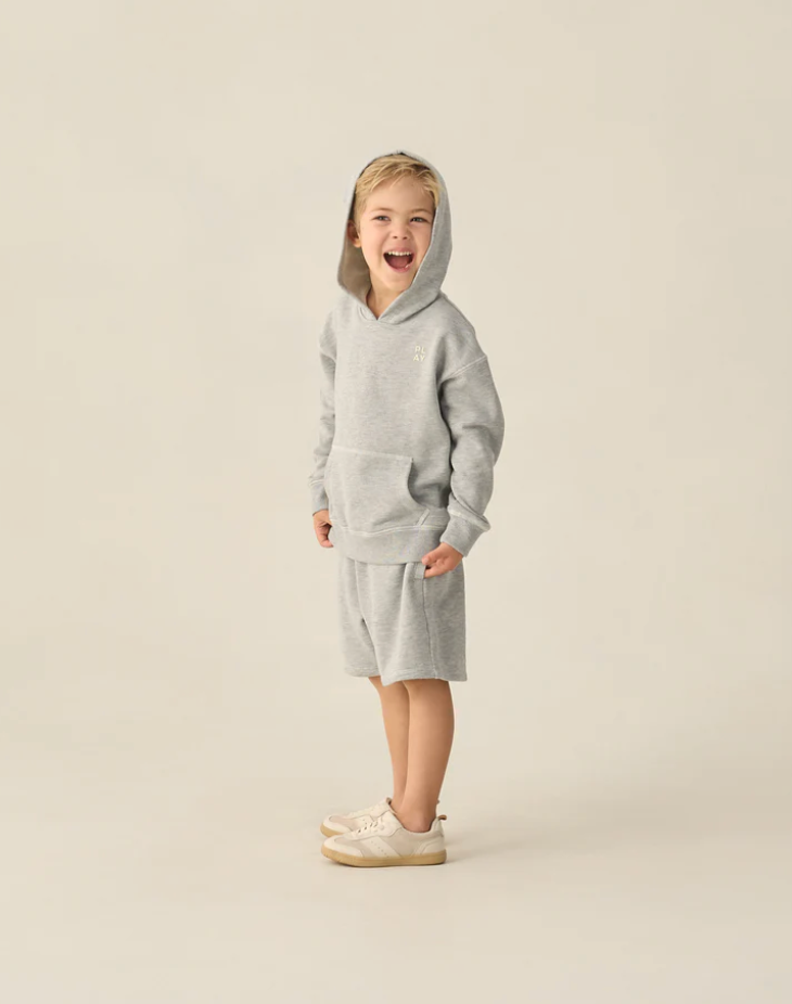 Rylee + Cru Boxing Short - Heathered Grey