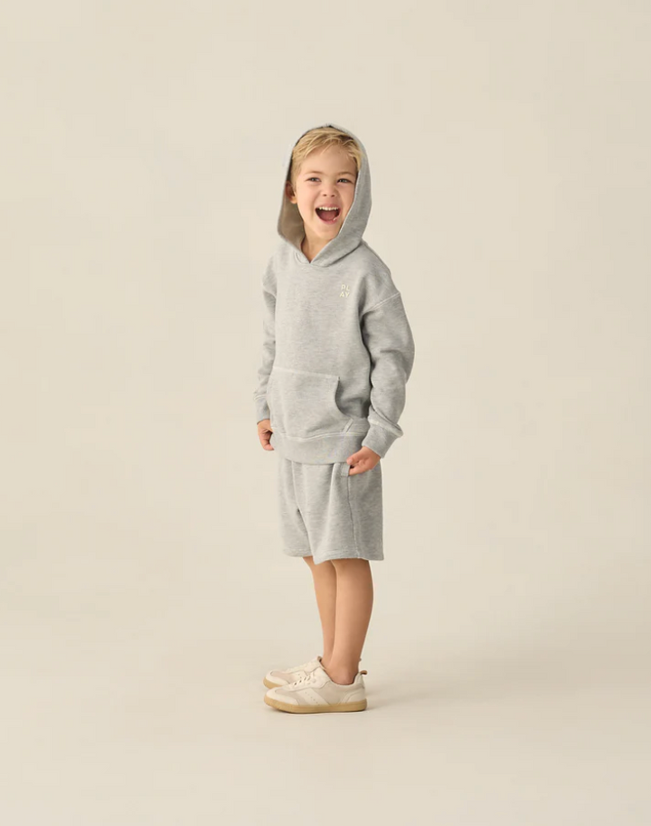 Rylee + Cru Boxing Short - Heathered Grey