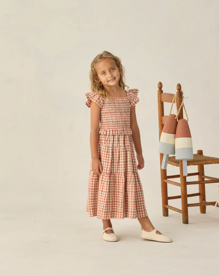 Rylee + Cru Zayla Top - Poppy Gingham