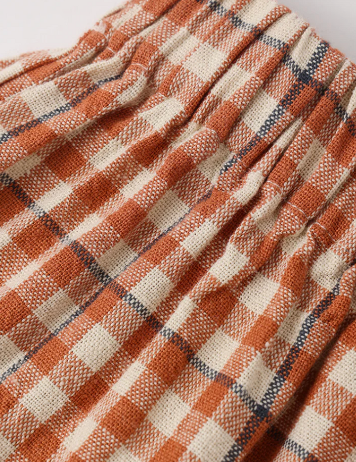 Rylee + Cru Tiered Midi Skirt - Poppy Gingham