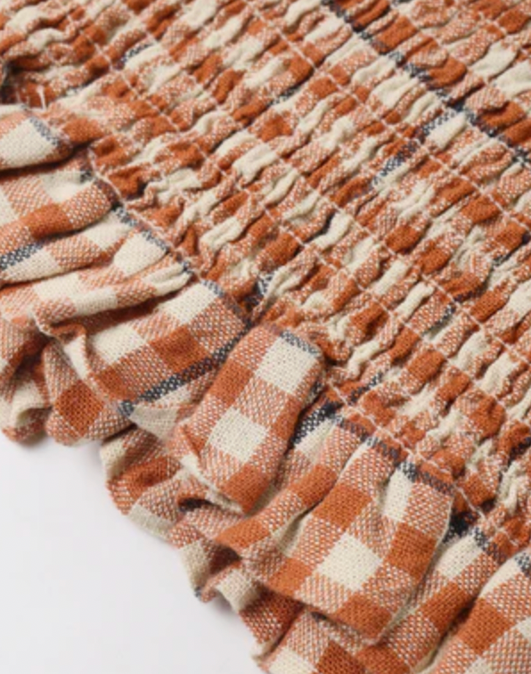 Rylee + Cru Zayla Top - Poppy Gingham