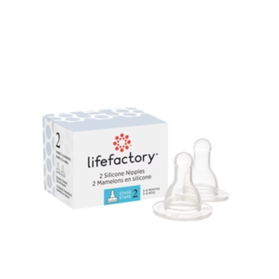 Lifefactory Silicone Nipples 2 Pack