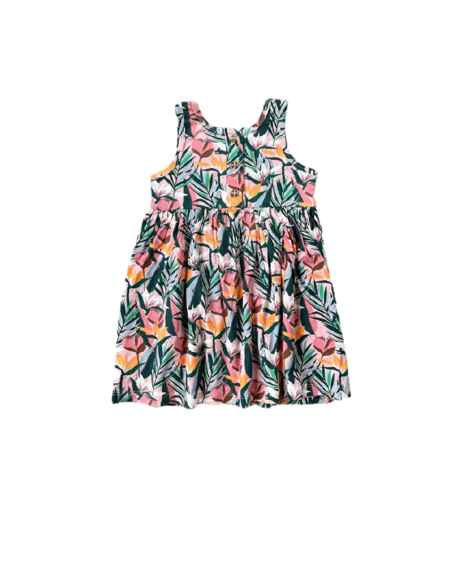 Babysprouts Henley Tank Dress - Tropics
