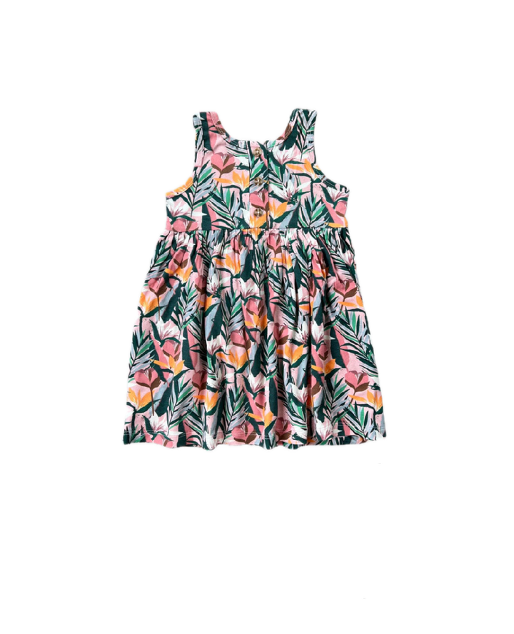 Babysprouts Henley Tank Dress - Tropics