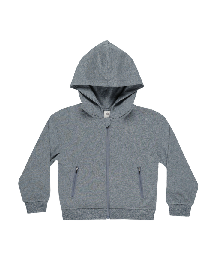 Play x Play Zip-Up Tech Hoodie - Heathered Indigo