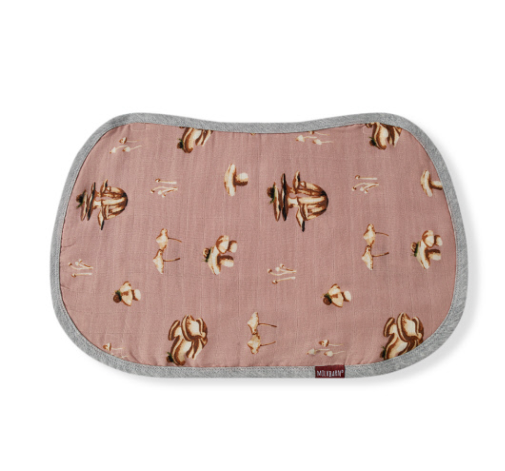 Milkbarn Mushroom Contour Four Layer Burp Cloth