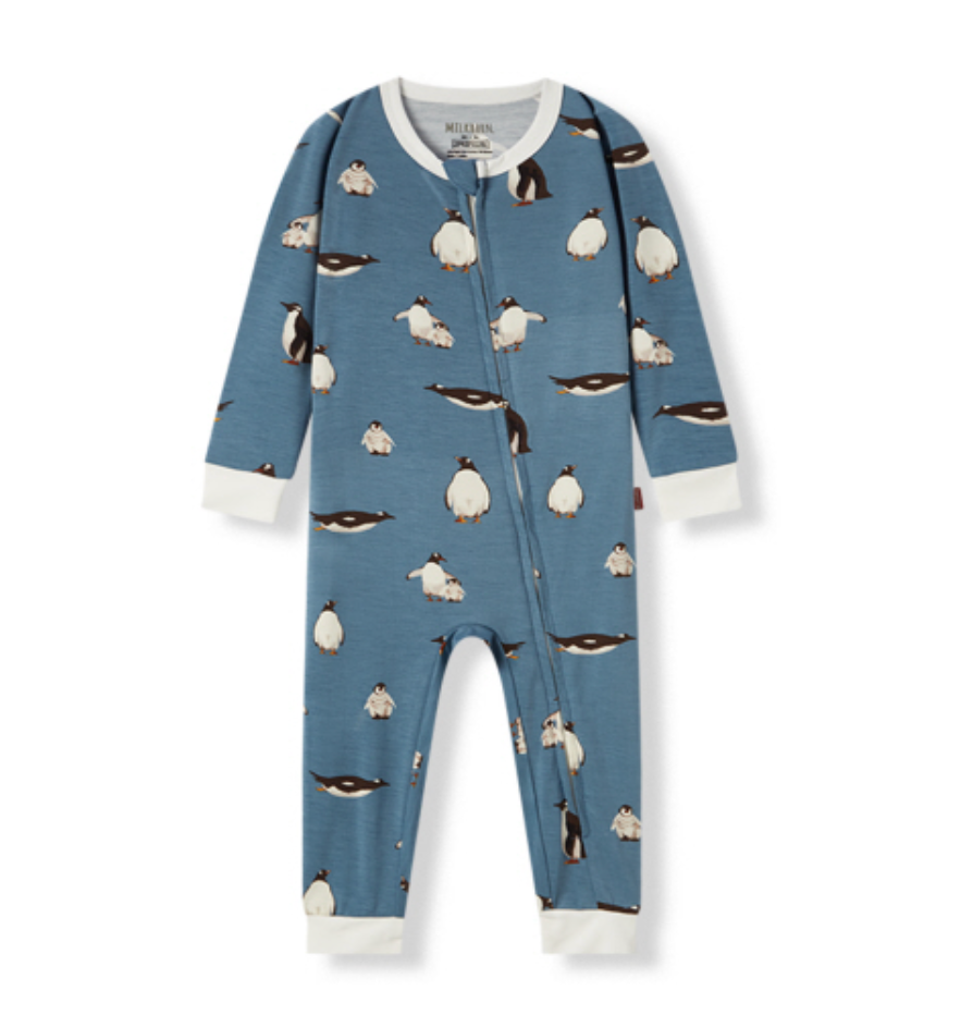 Milkbarn Penguin Luxe Stretch Pajamas