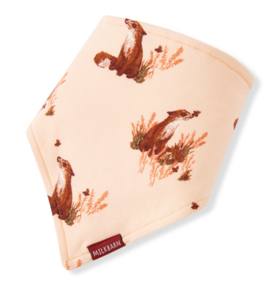 Milkbarn Kerchief Bib - Floral Fox