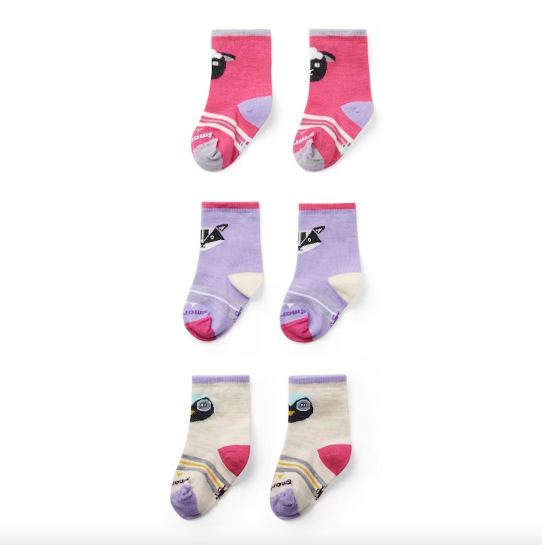 Smartwool Toddler Trio Socks - Power Pink