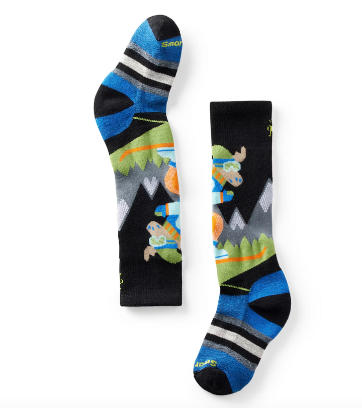 Smartwool Kids' Wintersport Mountain Moose Pattern Over The Calf Socks