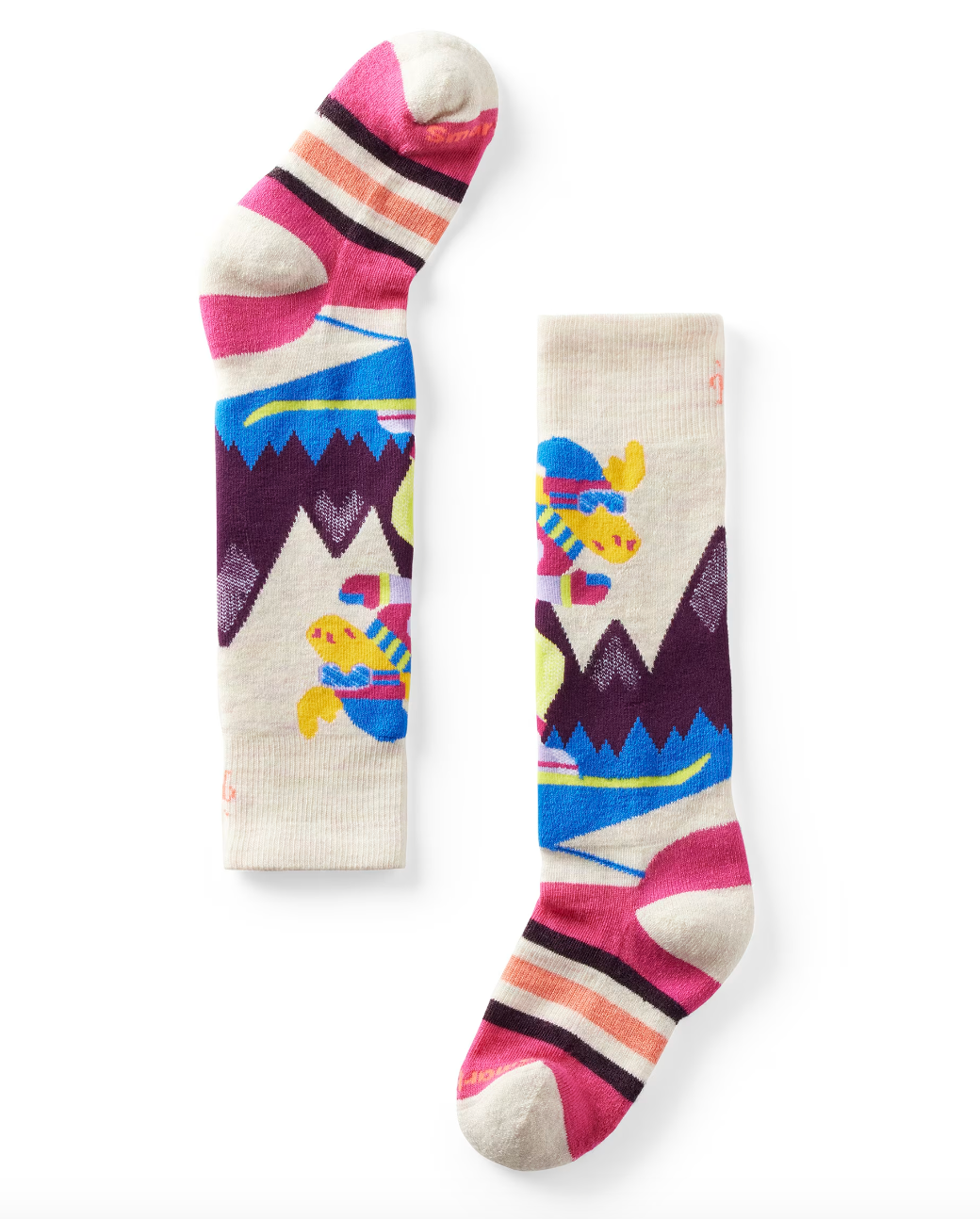 Smartwool Kids' Wintersport Mountain Moose Pattern Over The Calf Socks