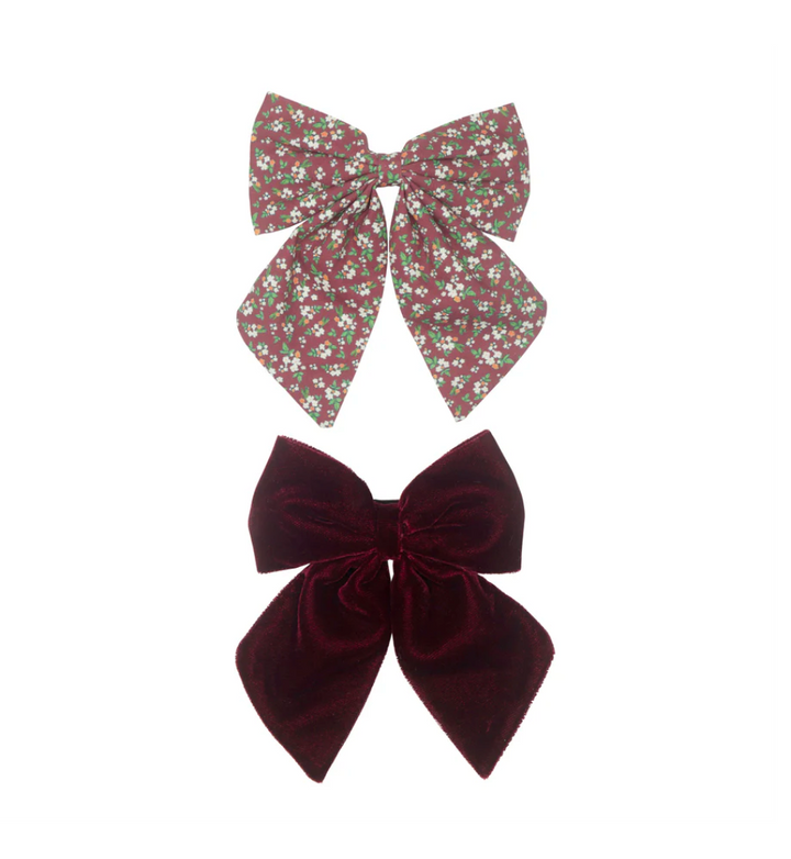 Mimi & Lula Agnes Oversize Bow Pack - Burgandy