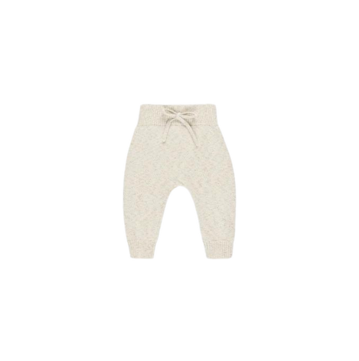 Quincy Mae Knit Pant - Speckled Natural