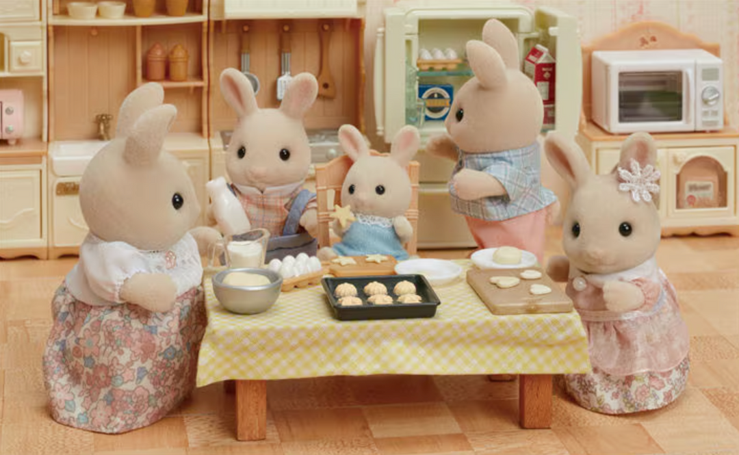 Calico Critters Milk Rabbit Family