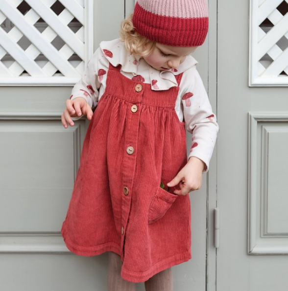 Play Up Mushroom Jersey Top & Corduroy Dress Set