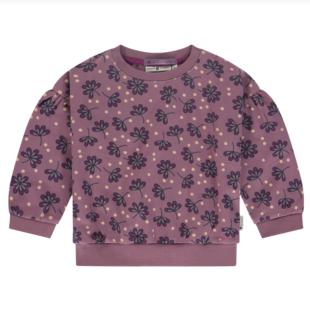 Babyface Mod Floral Sweatshirt - Dusty Purple