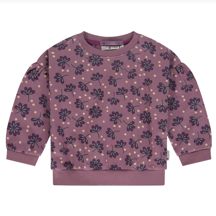 Babyface Mod Floral Sweatshirt - Dusty Purple