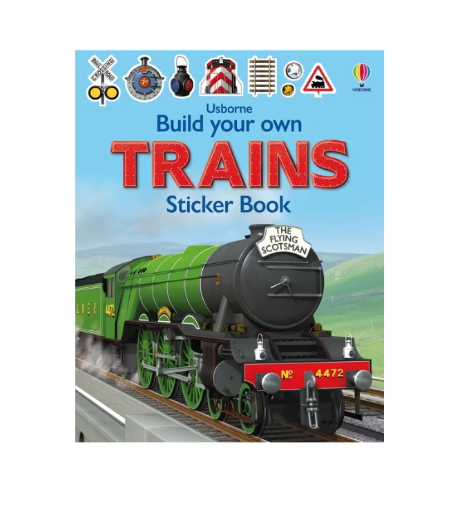 Usborne Build Your Own Trains Sticker Book