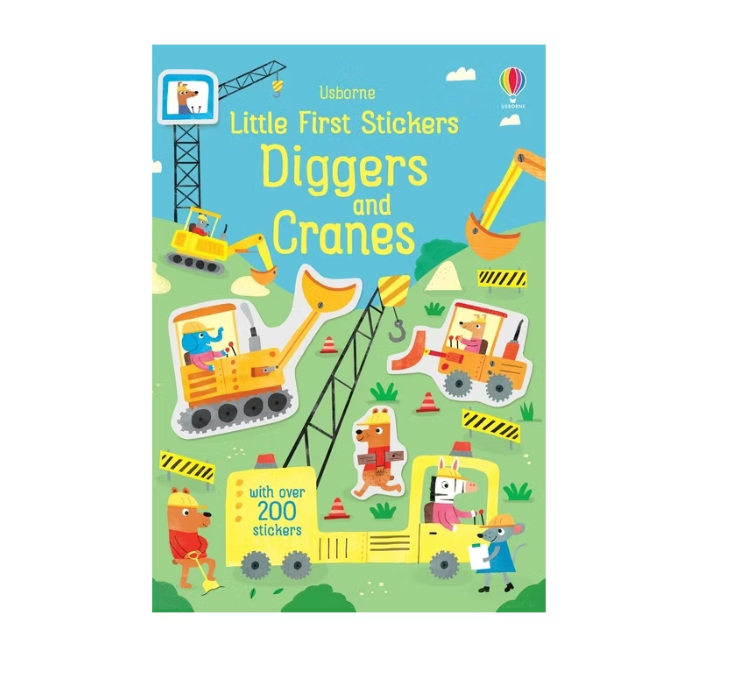 Usborne Little First Stickers Diggers And Cranes