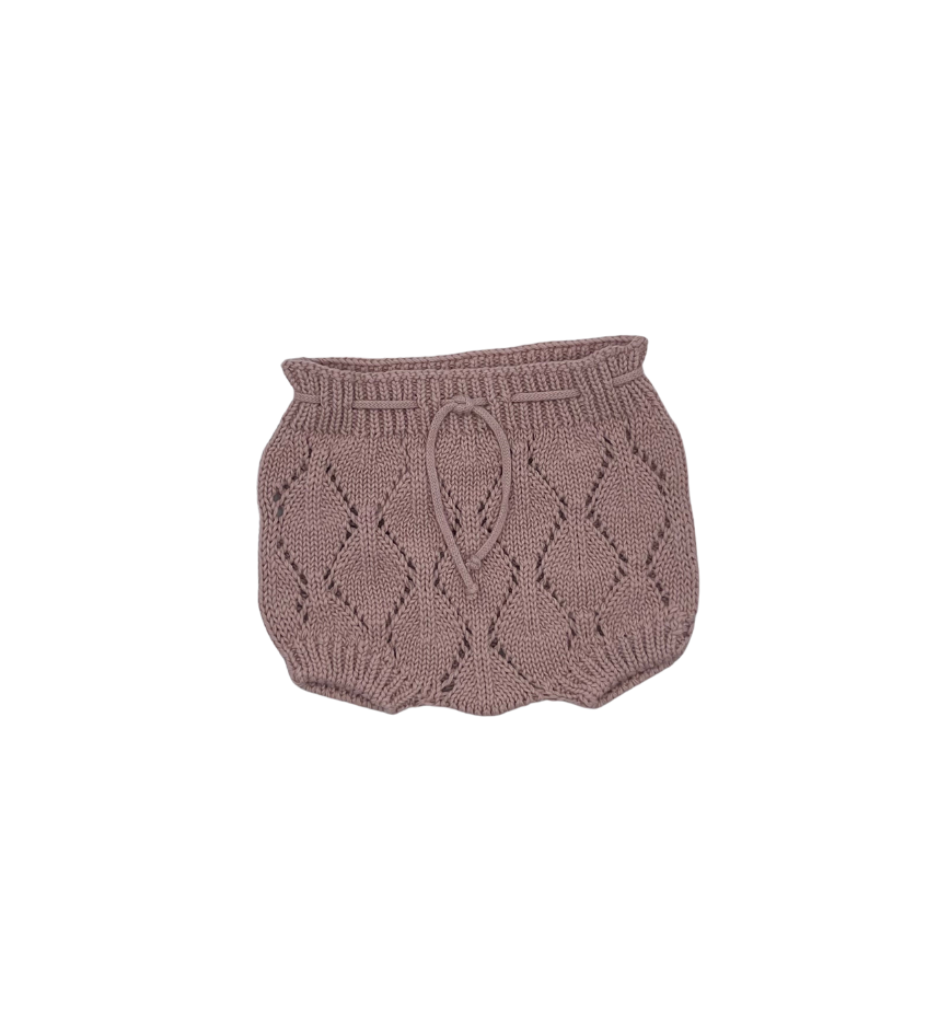 li & me Arian Knit Cardigan & Bloomers Set - Pale Rose