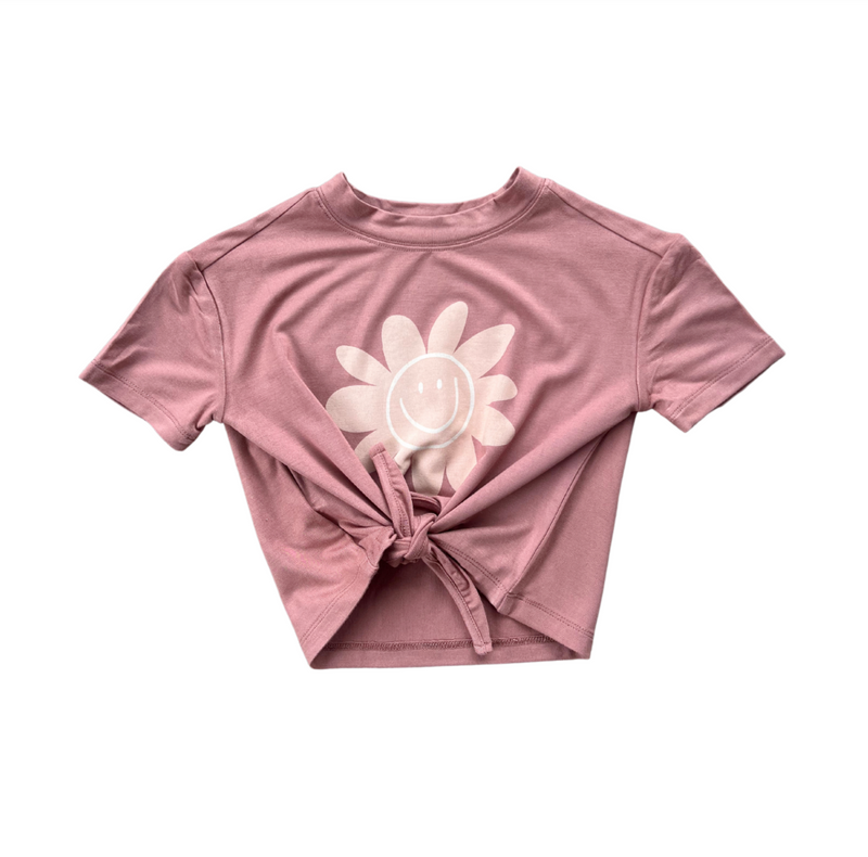 Babysprouts Tie-Front Shirt - Retro Smiley