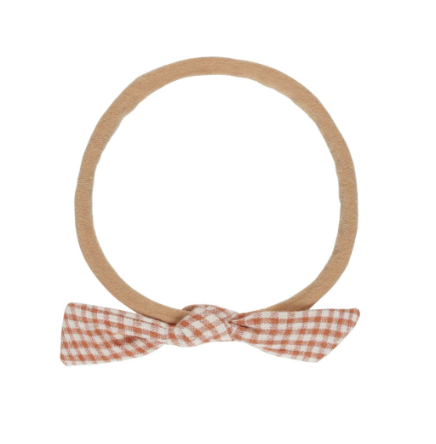 Rylee + Cru Little Knot Headband - Poppy Gingham