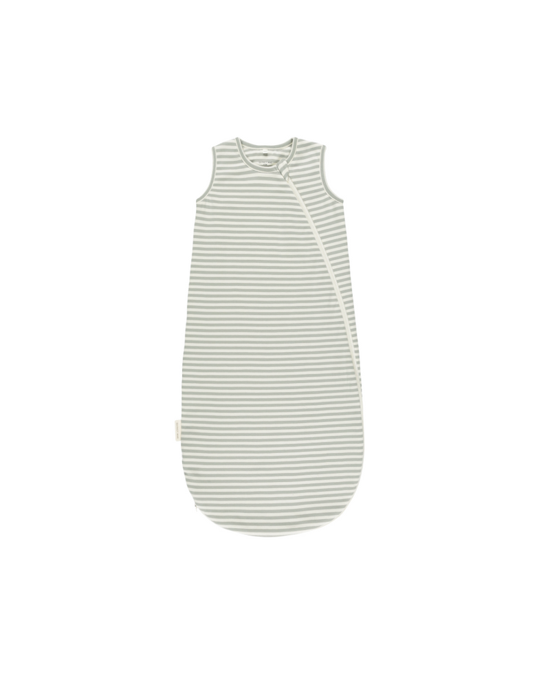 Quincy Mae Jersey Sleep Bag - Sage Stripe