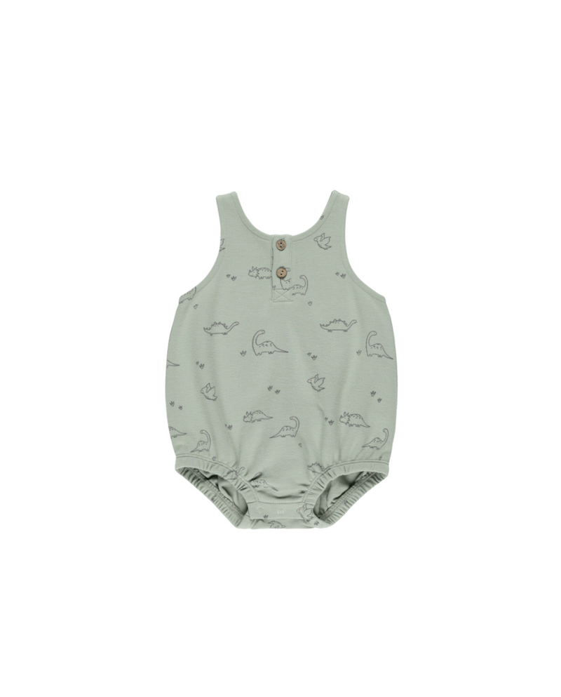 Quincy Mae Sleeveless Bubble Romper - Dino