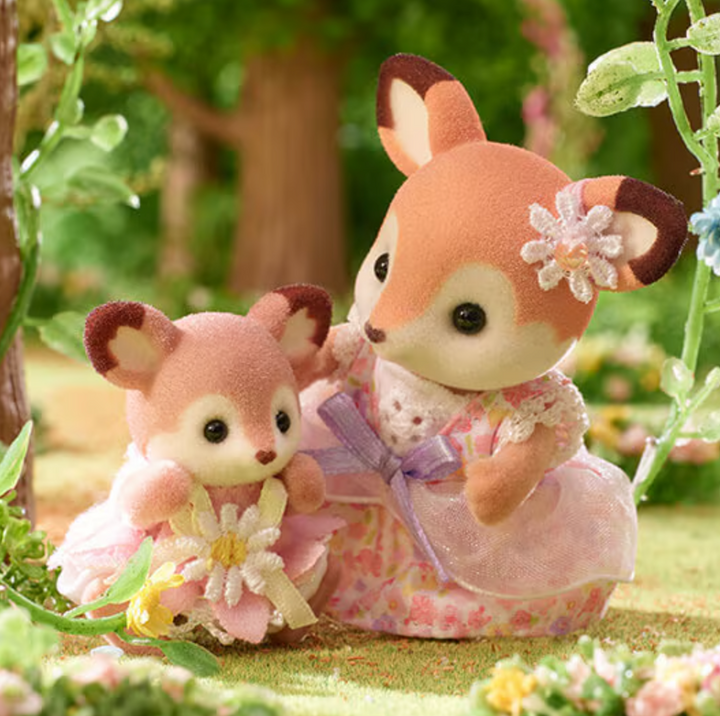 Calico Critters Deer Family Floral Swing Set