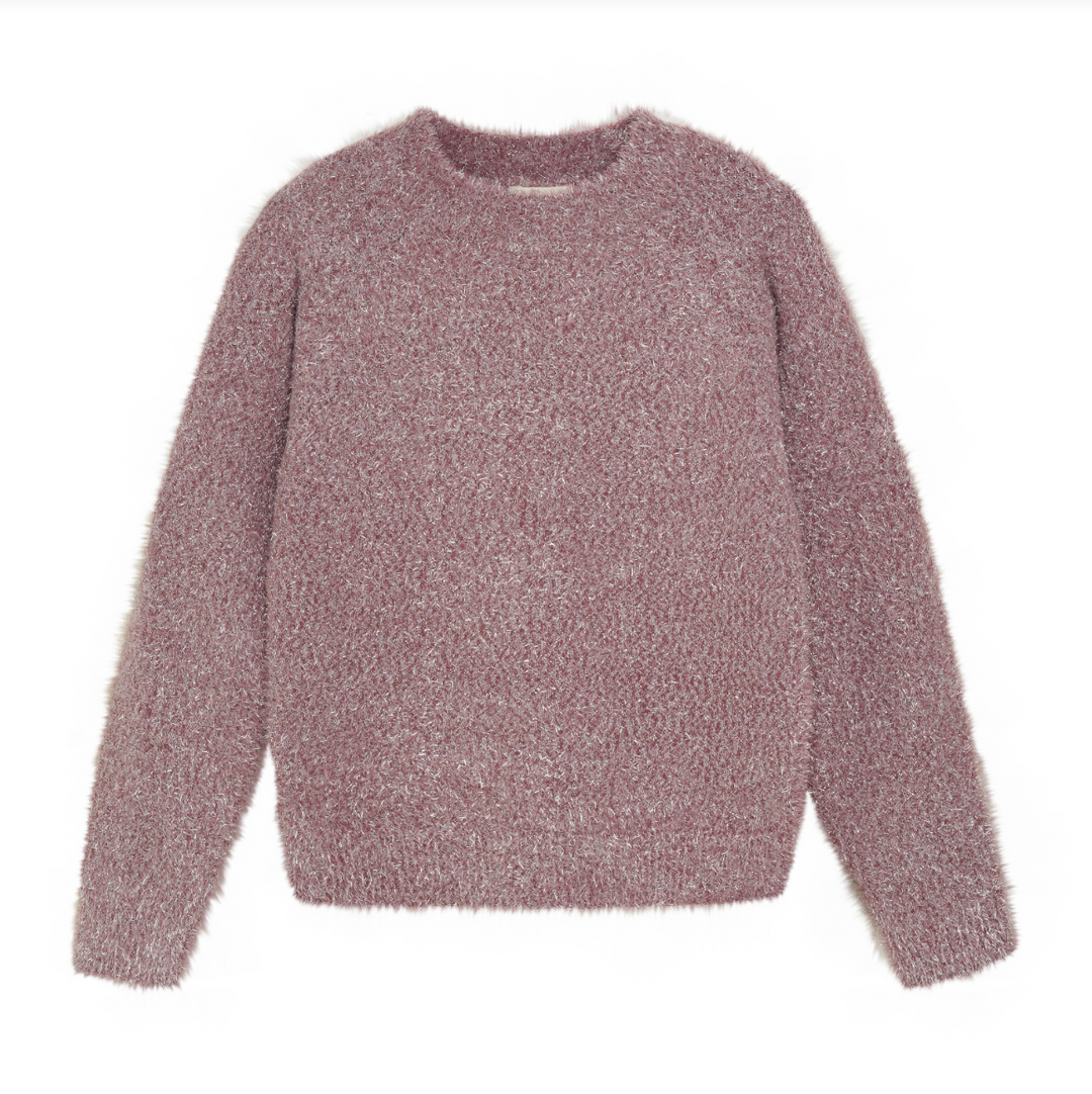 Creamie Pullover Knit Sweater - Crushed Berries