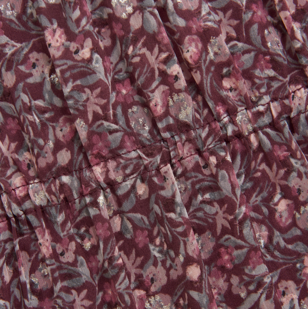 Creamie Dress Dobby - Vineyard Wine