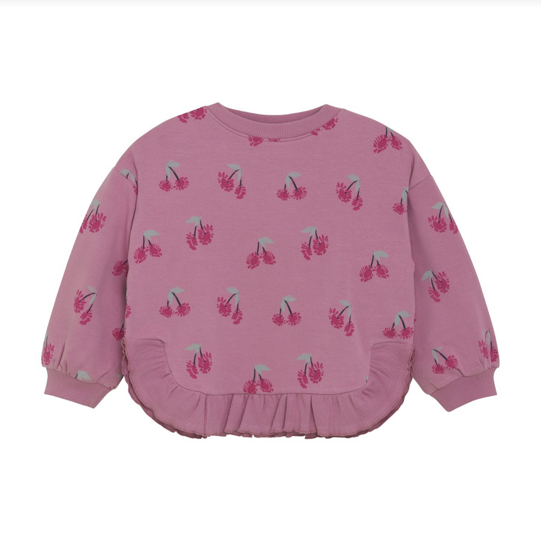 Minymo Cherry Sweatshirt - Mauve Orchid