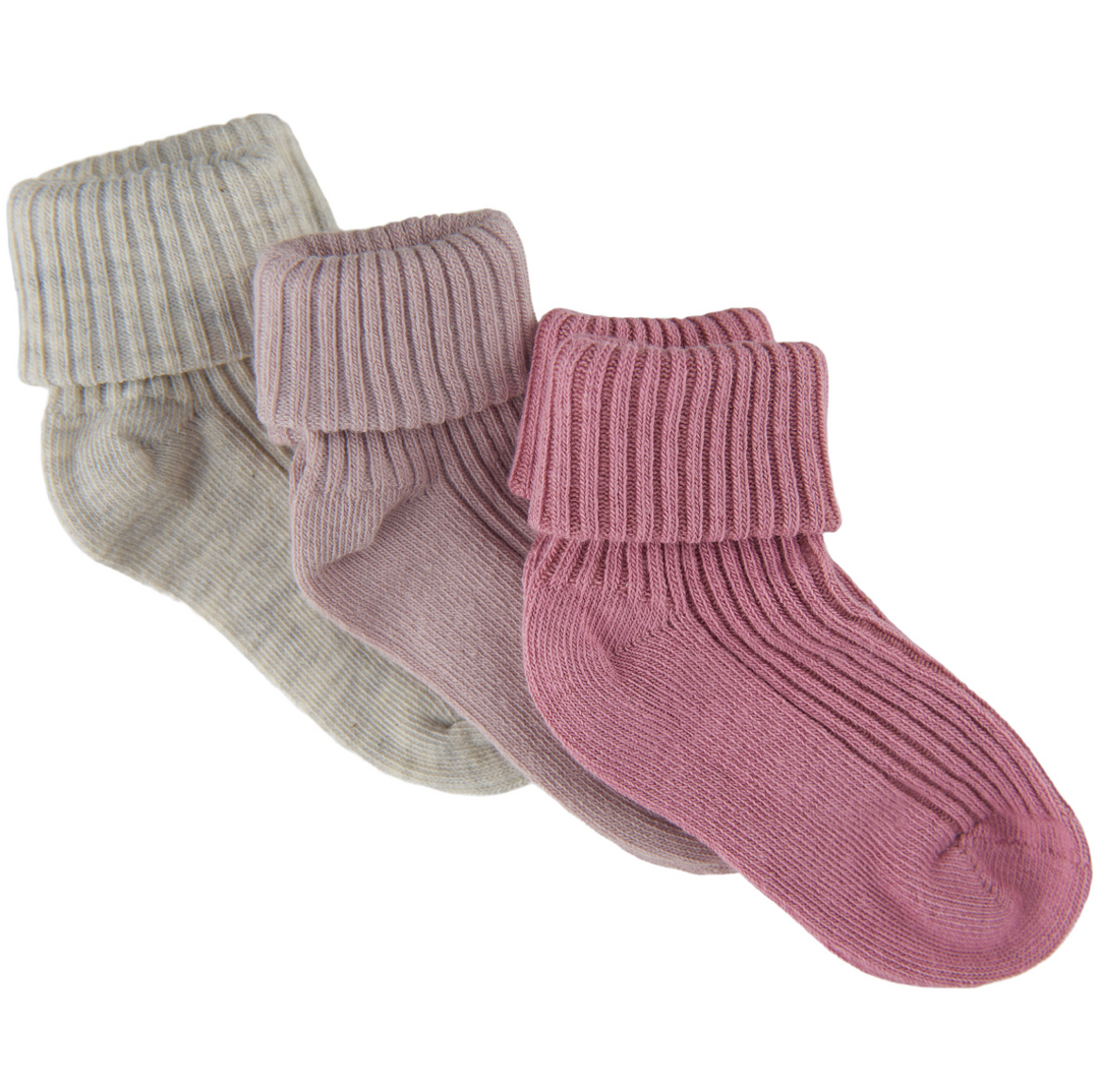 Minymo Socks 3 Pack - Rose Smoke