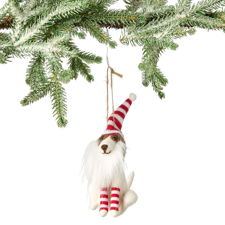 Cupcakes & Cartwheels Deck The Paws Felt Dog Ornament