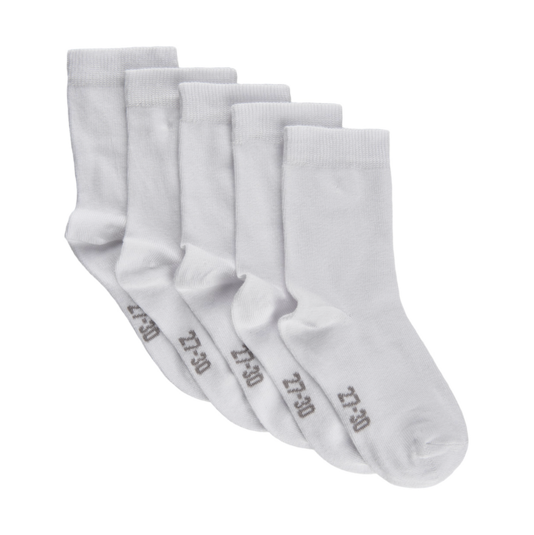 Minymo Crew Sock 5-Pack - White