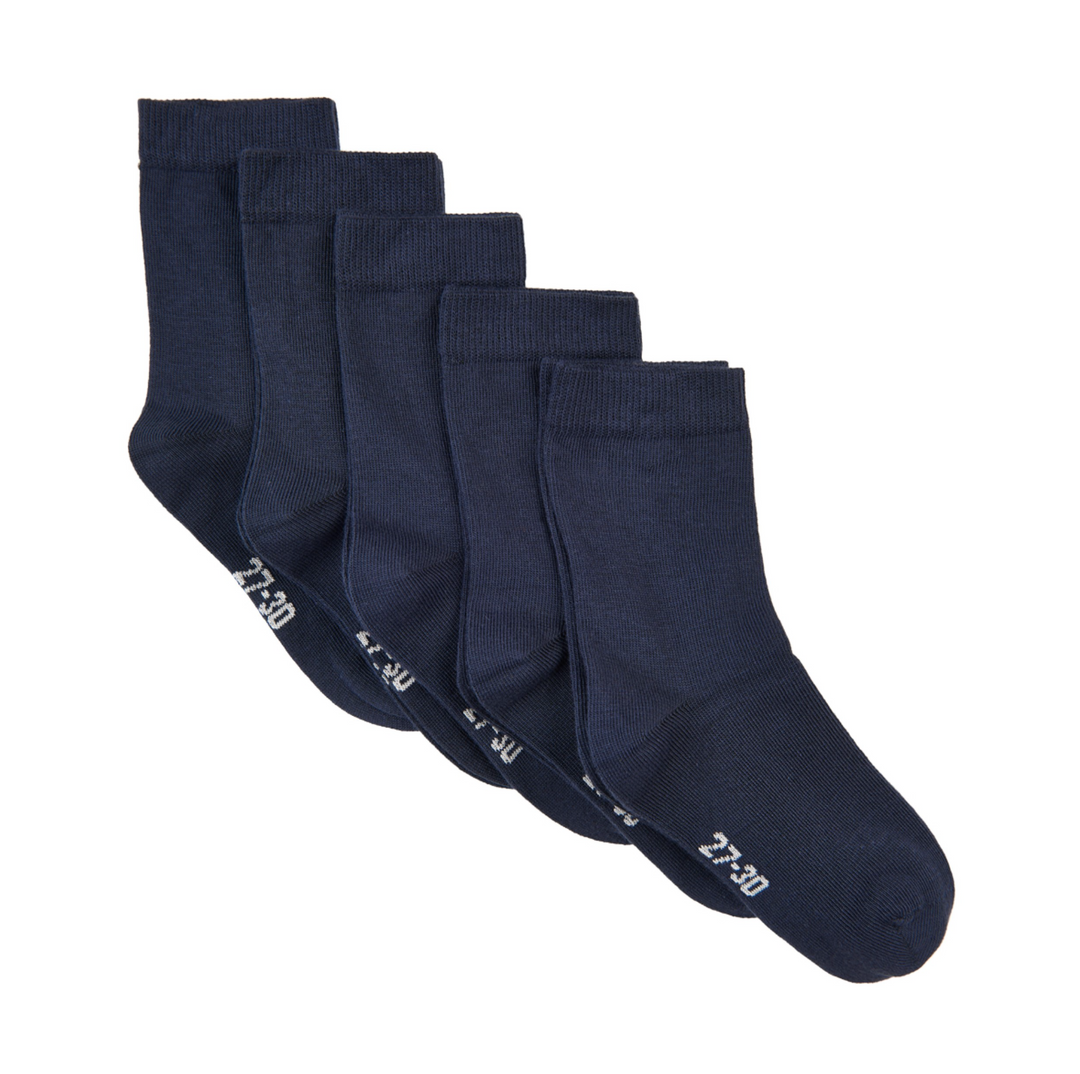 Minymo Crew Sock 5-Pack - Navy