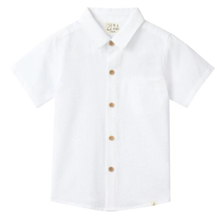 Me & Henry Newport Woven Shirt - White Seersucker