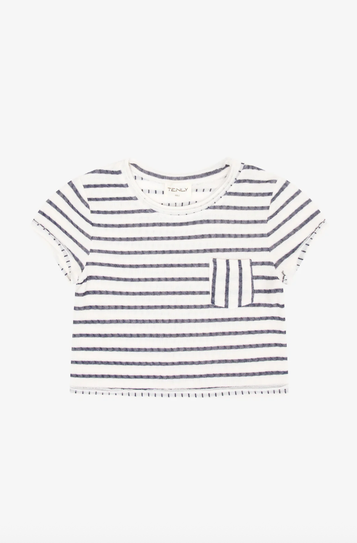 Tenly Double Bonded Reversibe Tee - Indigo Storm