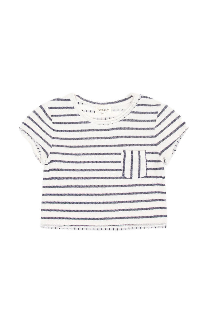 Tenly Double Bonded Reversibe Tee - Indigo Storm