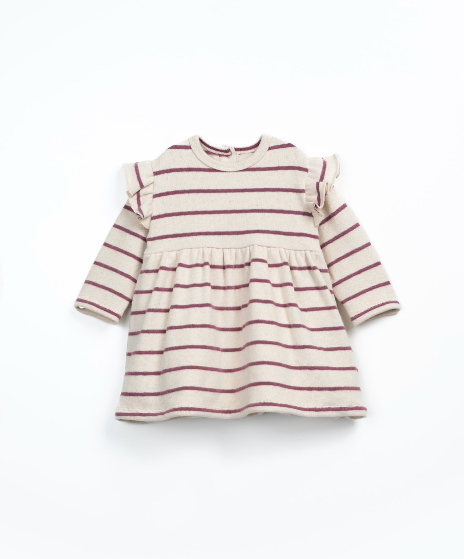 Play Up Striped Jersey Dress - Dark Pink