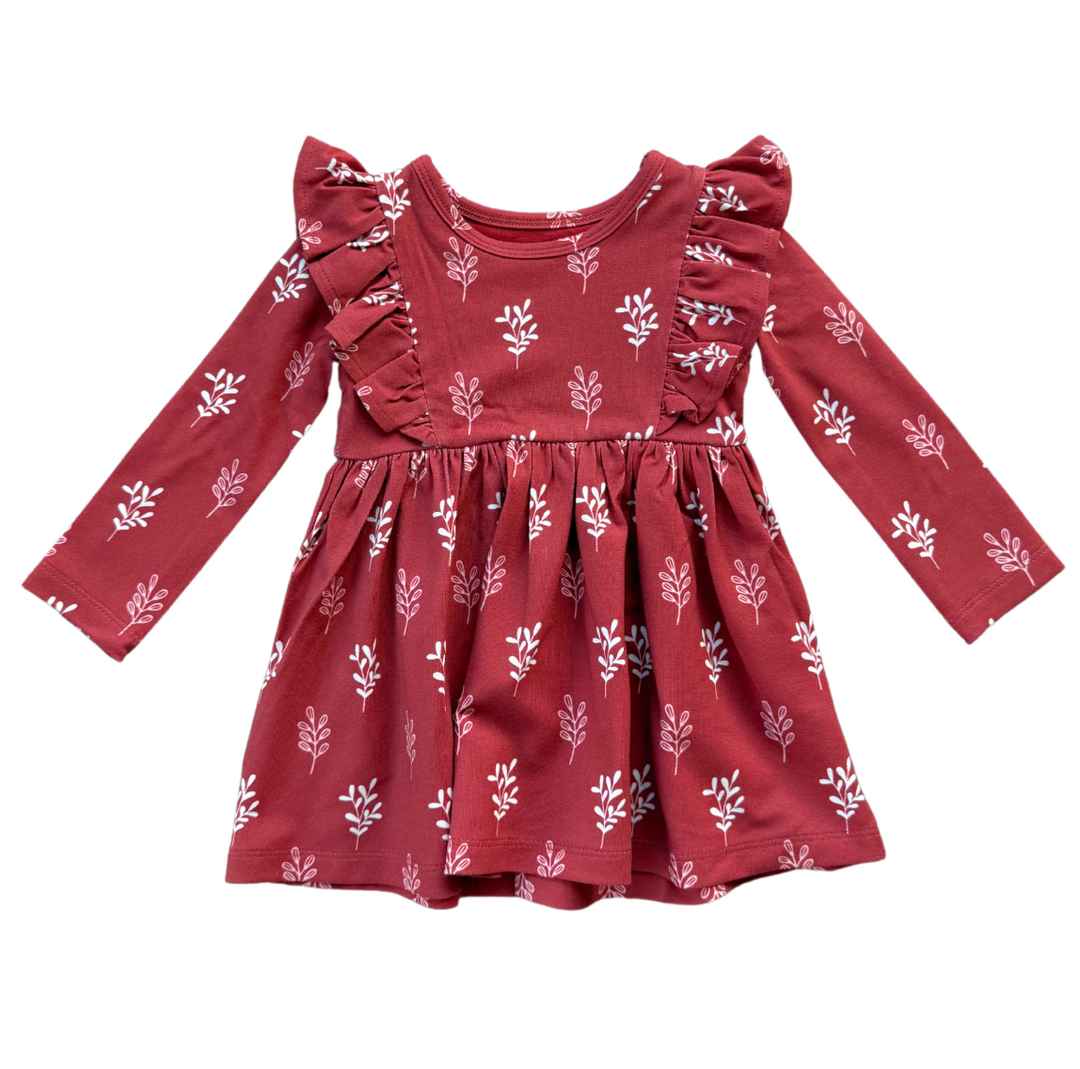 Babysprouts Long Sleeve Ruffle Dress - Holly