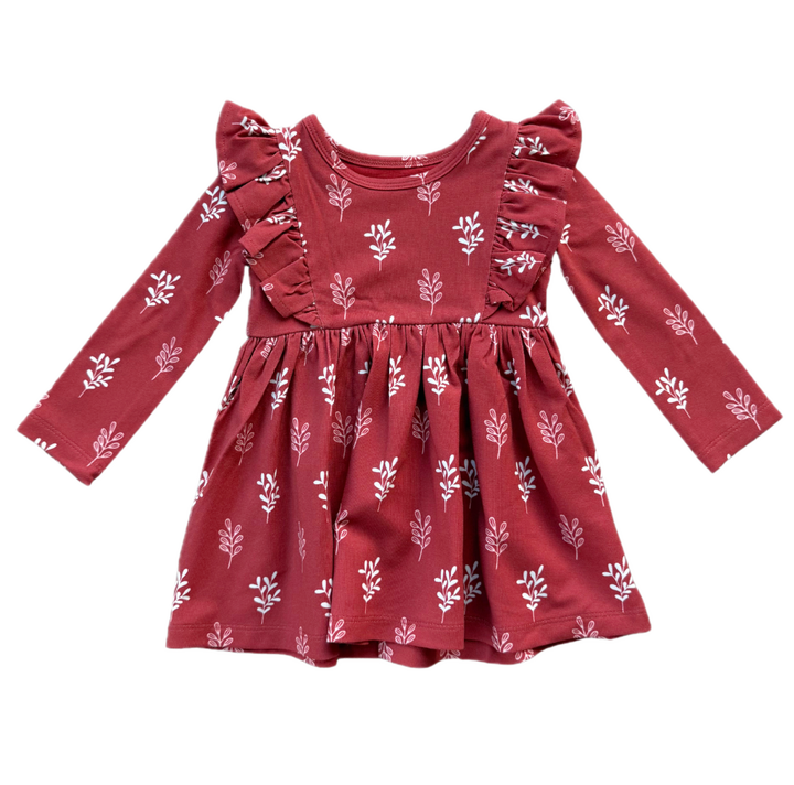 Babysprouts Long Sleeve Ruffle Dress - Holly