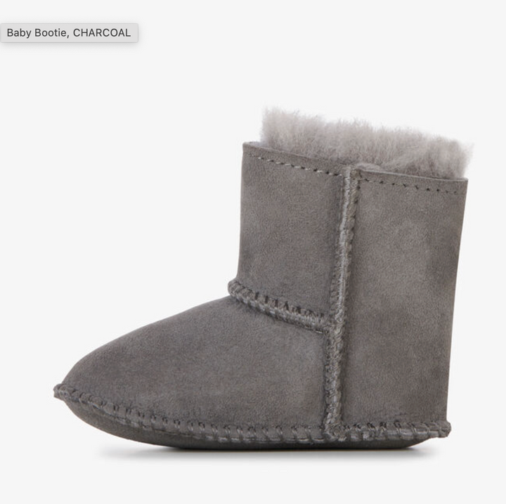 Emu Australia Baby Bootie- Charcoal