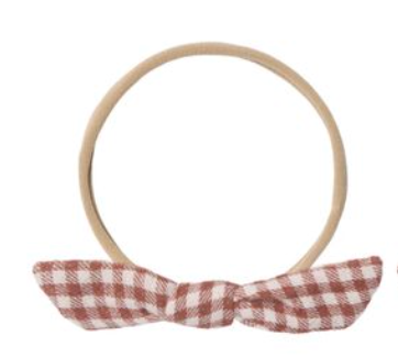 Quincy Mae Little Knot Headband - Red Gingham