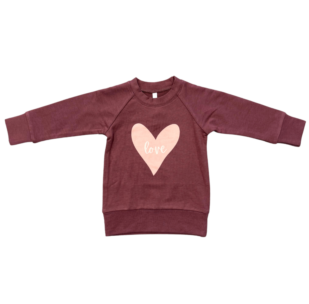 Babysprouts Love Raglan Sweatshirt - Mellow Rose