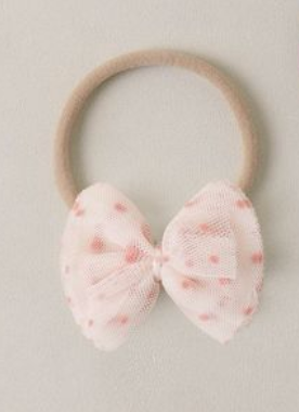 Noralee Flutter Tulle Headband - Red Hearts