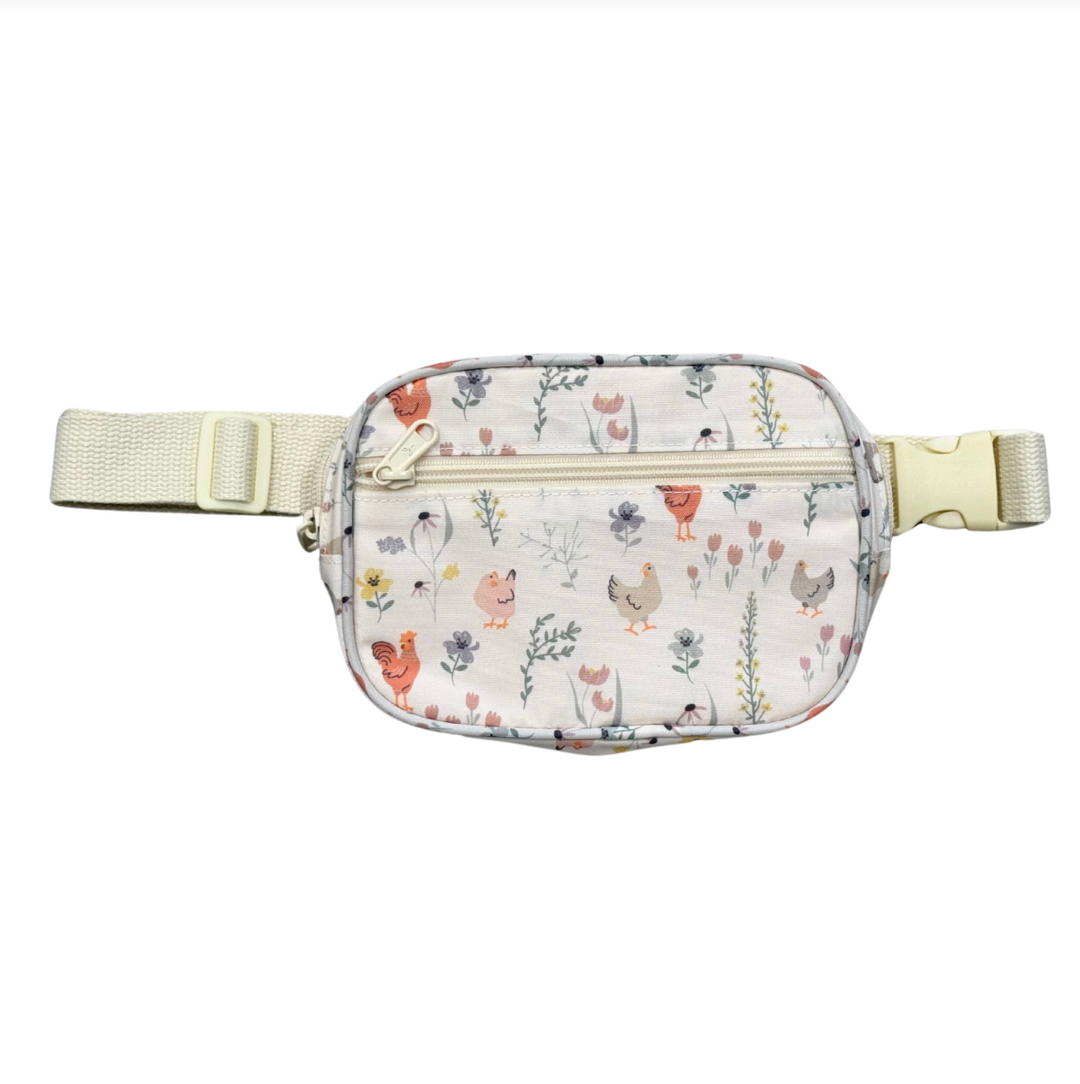 Babysprouts Mini Belt Bag - Floral Chickens