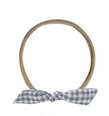 Rylee + Cru Little Knot Headband - Marine Gingham