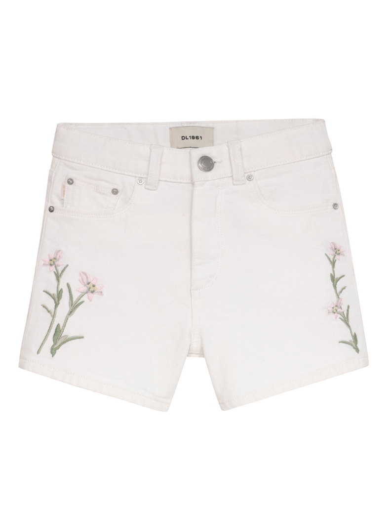 DL1961 Lucy Shorts - White Blossom
